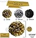 Black and Gold Party Decorations Kit - 6 Pom Poms - Gold Silver Black Circle Garland - 4 Gold Paper 4 Black Paper 4 Silver Paper Tassel Gold Black Banner