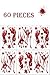 Joyeah 60 Pieces Halloween Bloody Stickers Handprints Footprints Bloodstain Design, Window Wall Floor Clings Decals Stickers for Halloween Decorations
