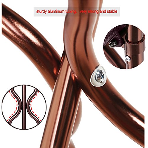 Best Health Cane Seat Stool Retractable Lightweight Walking Stick with LED Light for Elderly Outdoor Travel Rest Stool Folding Chair Replacement Large Golf Seat Large Weight Capacity (brown cane seat)