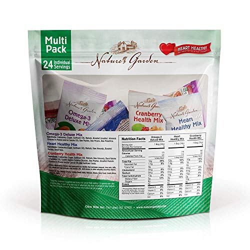 Nature's Garden Healthy Trail Mix Snack Packs, Multi Pack 1.2 oz bags, Pack of 24 (Pack of 2)