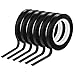 BBTO 6 Pieces Graphic Chart Tape Art Grid Marking Tapes Self-Adhesive Grid Marking Tapes Whiteboard Gridding Tapes, Black (6 mm Width)