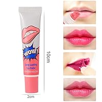 Oshide 6 Colors Waterproof Peel Off Lipstick Tattoo Magic Color Tint Long Lasting Lip Gloss (Watermelon Red)