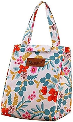 Visheriya Insulated Lunch Bag Cooler Bag for Women Kids Thermal Printed Large Capacity Built-in foil Insulation Heat Preservation Layer Oxford cloth Waterproof Storage Bag. 1 Pc