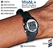 WobL+ World's Smallest & Best Waterproof Vibrating 9 Alarms + Countdown Timer Wristwatch (Black) Sports/Medicine/Meeting/Potty Reminders