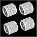 FEENM Car Headrest Head Rest Collars Rings Decor Bling Bling Crystal Diamond Ice for Car SUV Truck Interior Decoration Blings 4 Pack White