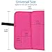 ISHAKO Flat iron Heat Resistant Case and Mat 2 in 1 Hair Straightener Travel Pouch for Any Straightener, Curling Iron Storage, Convenient Hair Styling Tool Storage (Full Size, Hot Pink)