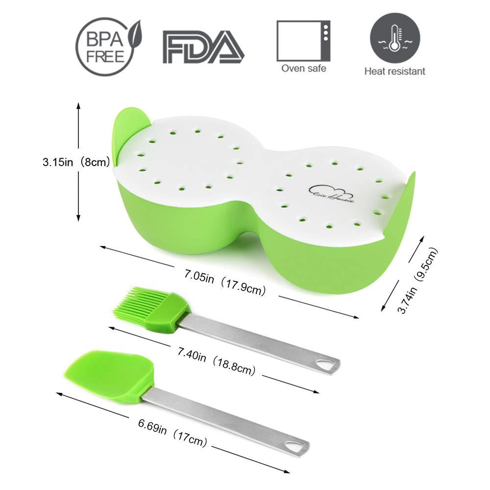 Egg Poacher, Egg Cooker Silicone Egg Poaching Cups NonStick Boiled Egg Maker For Microwave or Stovetop Egg Cooking, BPA Free