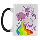 InterestPrint 11oz Cartoon Unicorn Poop Rainbow Morphing Mug Travel Heat Sensitive Color Change Coffee Mug Cup with Quotes, Unique Funny Birthday Christmas Gifts for Men Women Him Her Mom Dad