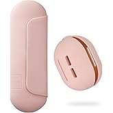 AGIKET 2 IN 1 Silicone Makeup Brush Holder with Beauty Make Up Sponge Holder Case:Soft Portable Cosmetic Face Brushes Holder with Upgrade Anti-Fall Out Magnetic Closure - Pink Sand