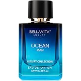 Bellavita Luxury OCEAN Eau de Parfum | 100 ml (3.4 fl.oz.) | Perfume for Men | Fresh, Bergamot, Lily of the Valley, and AMber Notes | Long Lasting Men's Fragrance