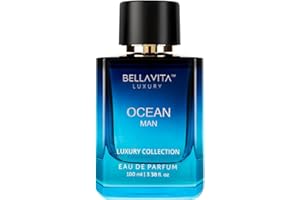 Bella Vita Luxury OCEAN Eau De Parfum for Men (3.48 fl. oz.) | Aquatic Perfume for Men | Notes: Aqueous, Fresh, Orchid, Floral | Family: Citrus, Marine, Woody | Vegan & cruelty free
