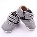 Lidiano Baby Boy Toddler Dull Polish Non Slip Rubber Sole Sneakers 0-18 Months (0-6 Months, Grey)