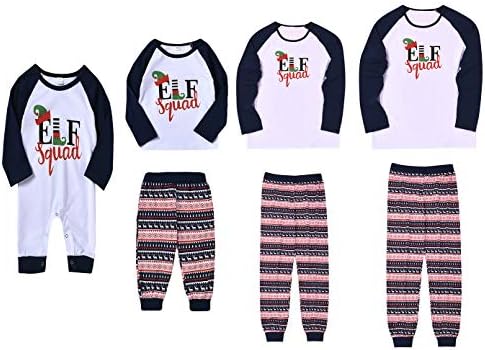 Matching Family Pajamas Christmas Elf Squad Sleepwear Cotton Kids PJs Winter Family Pajamas Set