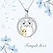 YFN Mother Owl Pendant Necklace Sterling Silver for Mom Women