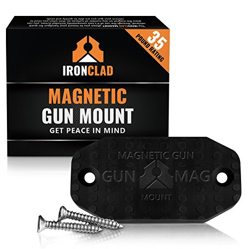 Firearm Gun Magnet | 35 lbs Firearms Magnets | Rubber Coated Firearm Car Gun Mount | Magnetic Firearm Holster Holder for Handgun, Rifle, Shotgun, Pistol, Revolver, Truck, Car, Wall, Vault, Desk