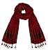 Peach Couture Women's Ravishing Reversible Jacquard Paisley Shawl Wrap Pashmina Maroon