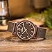 Sentai Natural Wood Watch, Genuine Leather Strap, Handmade Quartz Watches, Black Walnut Wood Men's Women's Wrist Watch