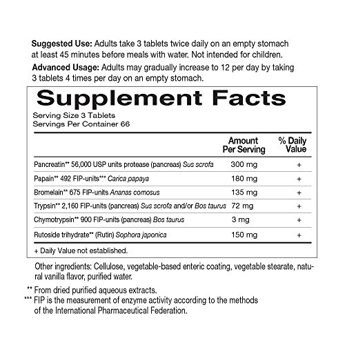 GARDEN OF LIFE JOINT SUPPORT SUPPLEMENT – WOBENZYM N SYSTEMIC ENZYMES, 200 TABLETS