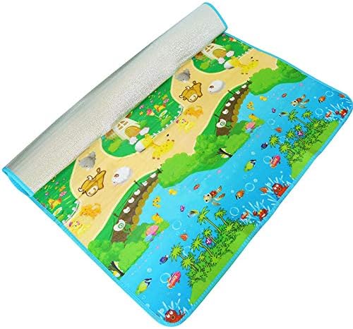 Tormeti Double-Sided Water Proof Baby Carpet Mat Crawling Play Mat Baby Gym Water Resistant Portable Outdoor/Picnic/Beach/Travel Mattress Pad (Full) Playmat (79 x 60 Inch) (79" x 60")