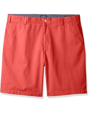 Men's Big and Tall Cotton Twill Flat Front Chino Deck Short-C92110, Sailor Red
