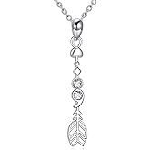 YAFEINI Semicolon Necklace 925 Sterling Silver Arrow Semicolon Pendant Necklace Jewelry Gifts for Women