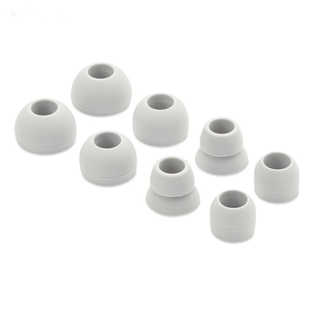 8pcs Grey Replacement Silicone Eartips Earbuds Eargels for Beats by dr dre Powerbeats 2 Wireless Stereo Earphones