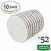 AMBIPOLAR Neodymium Rare Earth Disc Magnets, N52,1.26”D x 0.06”H,High Grade Strong Neo Magnets, Permanent 10 Pack,Strong Magnet for DIY, Strong Fridge Magnet, Crafts Magnet, Truck,Office