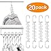 Meetu Space Saving Hangers Magic Cloth Hanger Metal Closet Organizer for Closet Wardrobe Closet Organization Closet System (Pack of 20)