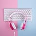Kids Headphones, HD30 Volume Limiting Children Headset with Microphone for Girls Boys and Tablets Computer Laptops iOS Android Smartphone (White/Pink)