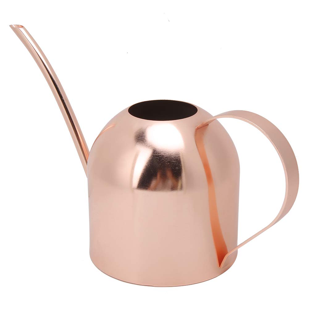 Weikeya Watering Can, Stainless Steel Made 26.5cm 1000ml/35.27oz Spout Watering Kettle for Green Plant Indoor Watering Small Water Gardening Tools(Copper),Other watering and irrigation supplies