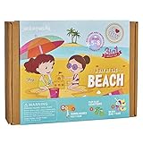 jackinthebox Beach Themed Art and Craft Kit | 3 Activities-in-1 | Includes a Beautiful Sunglass Felt Pouch Kit | Best Gift for Girls Ages 6-10 Years (3-in-1)