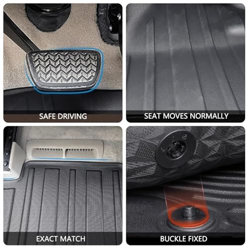beyond self TPE All Weather Car Floor Mat For Land Cruiser LC300 2022-2025 7Seats Protector Passenger Seat With Fire Extinguisher Car Mats Floor Waterproof LC300 Interior Accessories