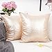 YOUR SMILE Pack of 2, New Luxury Series Rose Gold Decorative Glitzy Sequin & Comfy Satin Solid Throw Pillow Cover Cushion Case 18