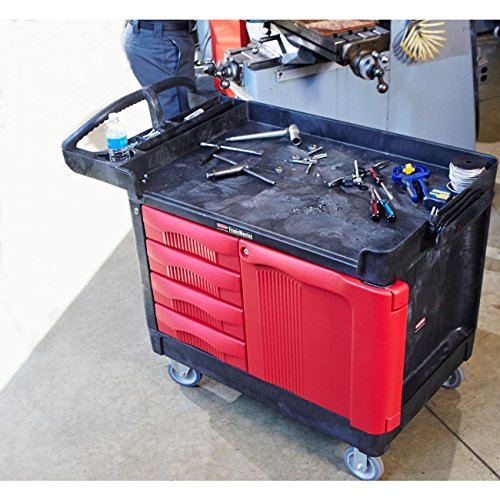 Rubbermaid Commercial Trademaster 4 Drawer Mobile Work Center with