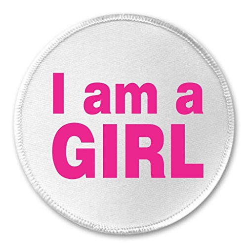 I am a GIRL 3" Sew On Patch New Baby Gender Reveal Pregnancy Mom Dad to be