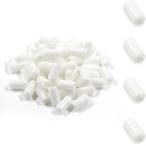 suiwotin Round Rubber End Caps, White, 6.5mm/1/4 inch, 60PCS | Screw Thread Protectors, Round Tube Bolt Cap Cover, Vinyl Tube Caps