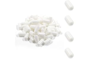 Suiwotin 60PCS Round Rubber End Caps 1/4 inch/6.5mm Screw Thread Protectors Round Tube Bolt Cap Cover White Vinyl Tube Caps (White, 6.5mm Inner Dia)