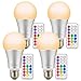 LumenBasic 60 Watt Color Changing Light Bulbs RGB with Warm White E27 with Remote Control and Wall Switch Control Dimmable RGBWW 10w MultiColor Bedroom Lights Color and Decoration