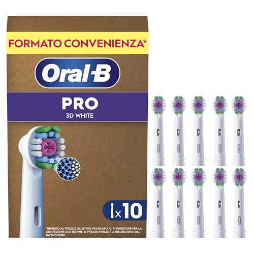 Testina Di Ricambio PRO 3DWhite Bianca, Confezione Da 10 Testine