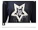 VIGVOG Women Casual Star Black Pullover Jersey Chunky Long Ribbed Tops Black X-Large