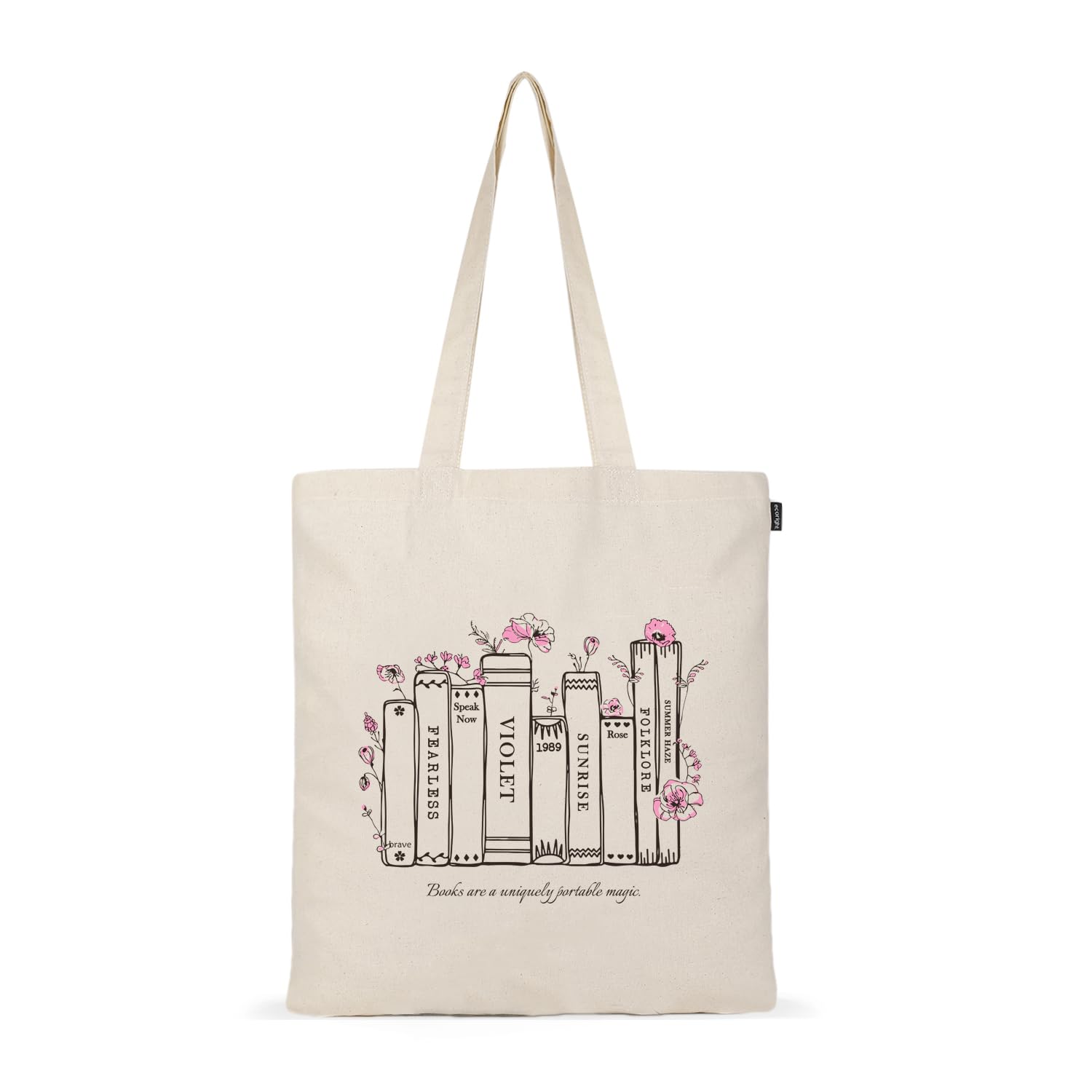 Eco Right Tote Bags for Women, Trendy & Reusable Grocery Bag, Cotton Tote Bag for School, Daily Use, Shopping & Beach