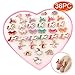 Elesa Miracle Little Girl Jewel Rings in Gift Box, Girl Pretend Play and Dress Up Rings, Adjustable, Birthday Gifts for Girls Toddlers Kids, 36pcs