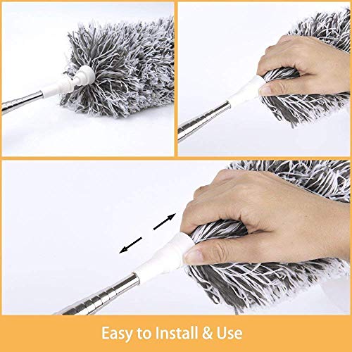 Wet Or Dry Use Extendable Feather Duster Cobweb Duster With 100
