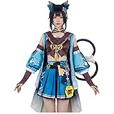 Helltaker Blue Cosplay Costume Uniform Outfit Women Dress for Halloween Party