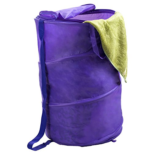 Compare price to purple laundry hamper with lid