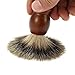 Anself Badger Hair Shaving Brush Wood Handle Men's Facial Blaireau Brush Brown