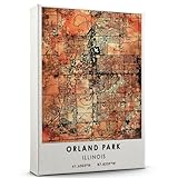 Orland Park Map Poster, Illinois Map Art
