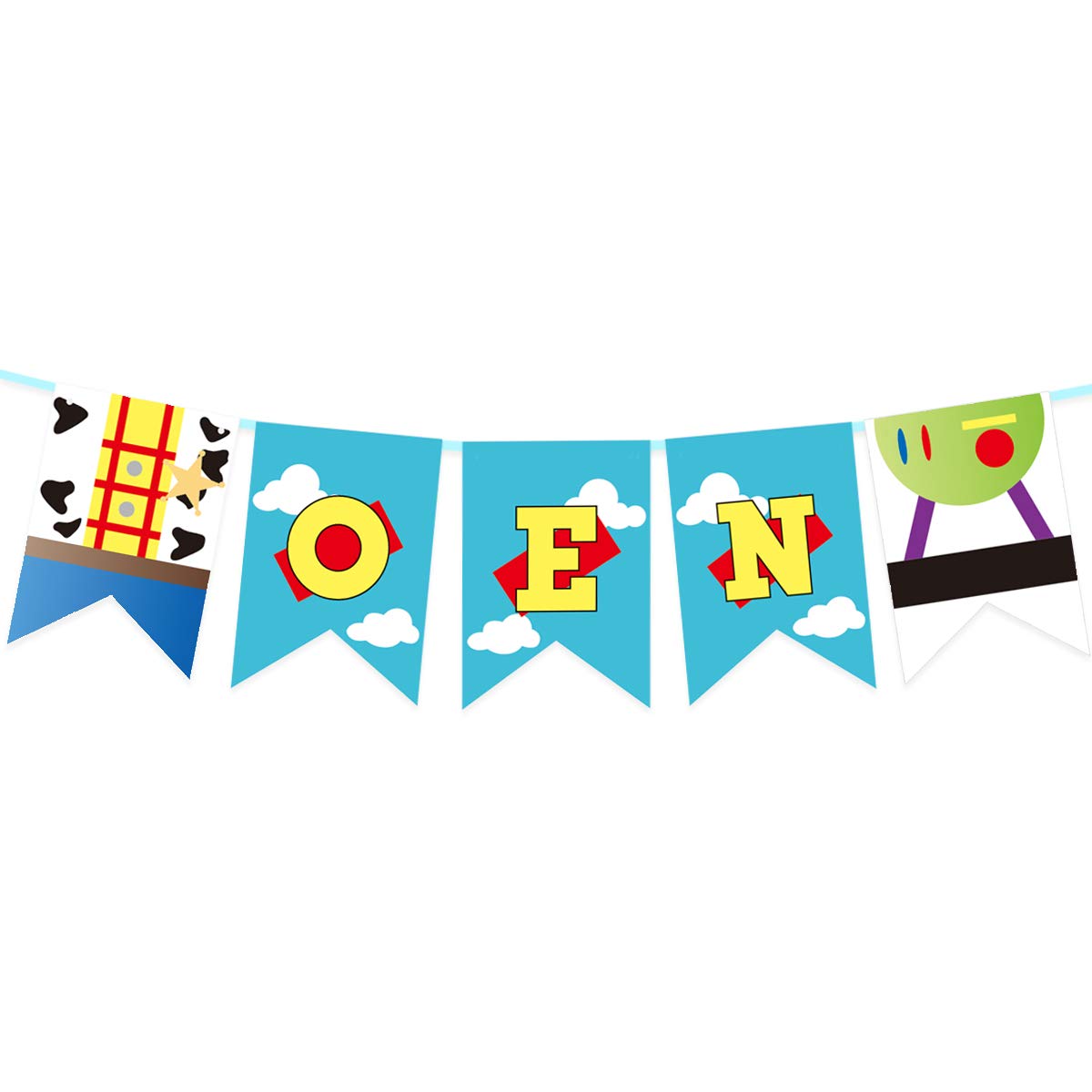 Toy Story Buzz Lightyear Woody Banner Bunting Garlands Birthday