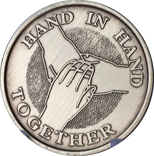 Hand In Hand Together Bulk Lot of 25 Medallions Chips Bronze I Put My Hand In Yours And Together We Did What I Could Not Do Alone