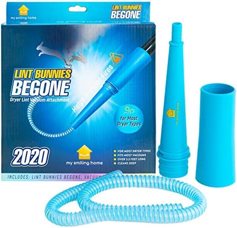 Dryer Lint Vacuum Attachment – Flexible Dryer Vent Cleaner Kit Attaches Easily to The Vacuum Hose of Most Vacuums – Also Cleans Your Washer, Refrigerator, and Other Home Appliances